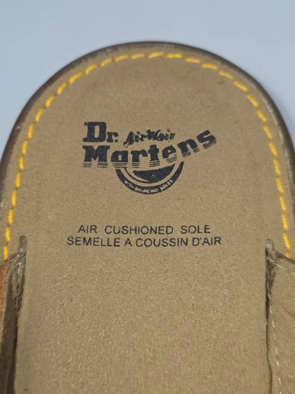 VTG Dr. Martens Men's Brown Leather Air-Cushioned Slide Mules Sandals Sz 8 3830